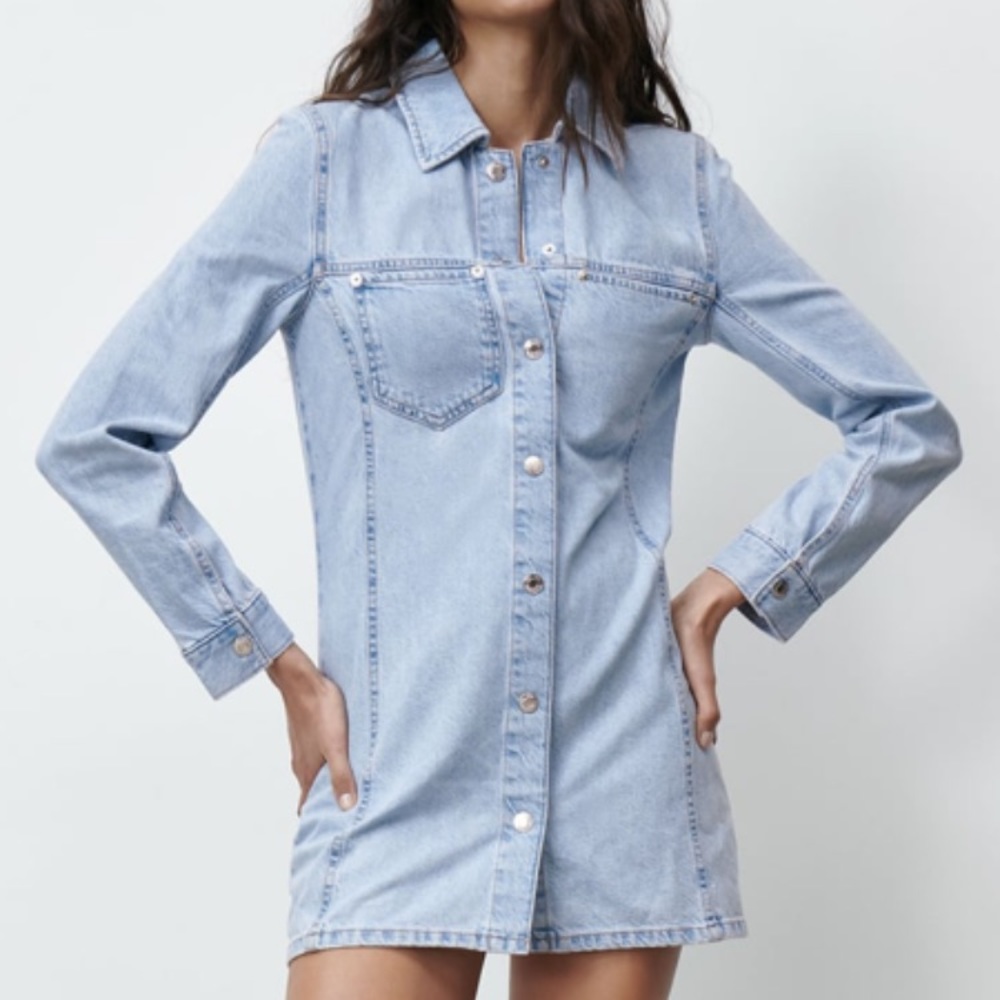 Zara denim mini dress